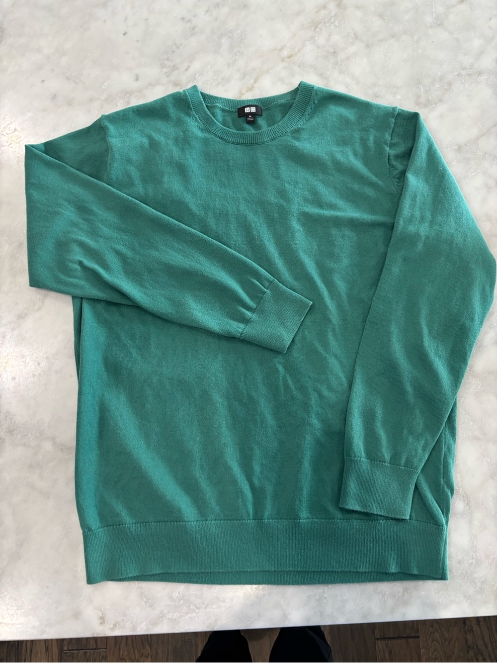 Uniqlo Cotton Teal Green Crewneck Sweater